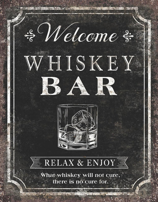 Whiskey Bar - Lake - Vintage-style Tin Sign