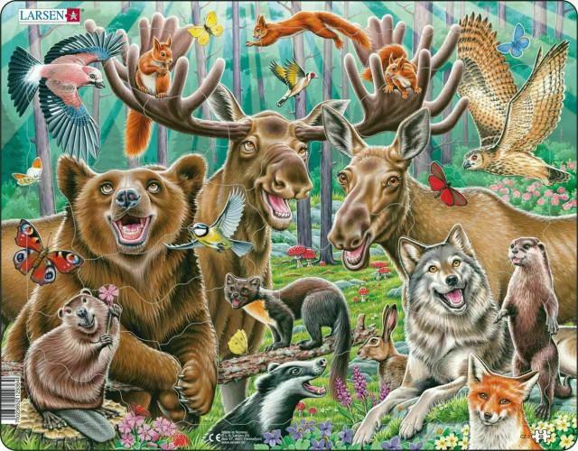 Happy Forest Selfie Children's Educational Jigsaw Puzzle - 42pc - by Springbok