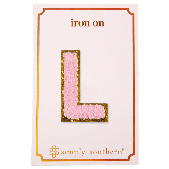 Iron on Patch Pink Letter - L - by Simply Southern